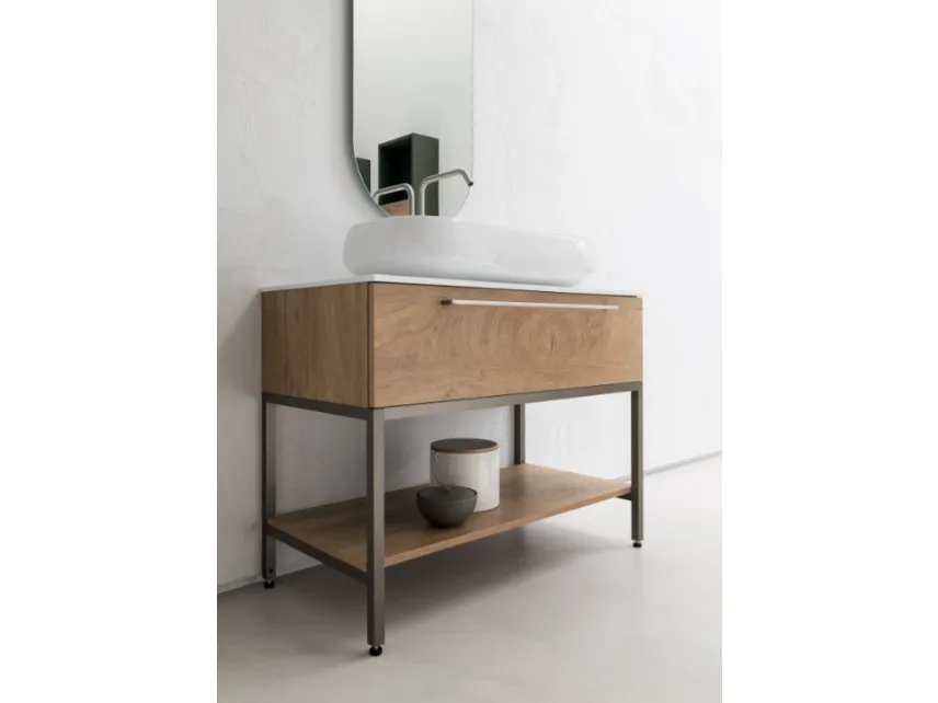 Mobile Bagno da appoggio in nobilitato effetto legno B201 BD010 di Compab