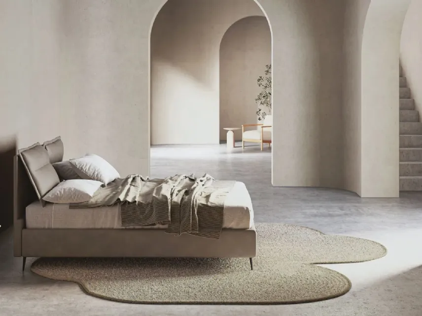 Letto in ecopelle Justine Line di Ergogreen